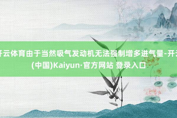 开云体育由于当然吸气发动机无法强制增多进气量-开云(中国)Kaiyun·官方网站 登录入口