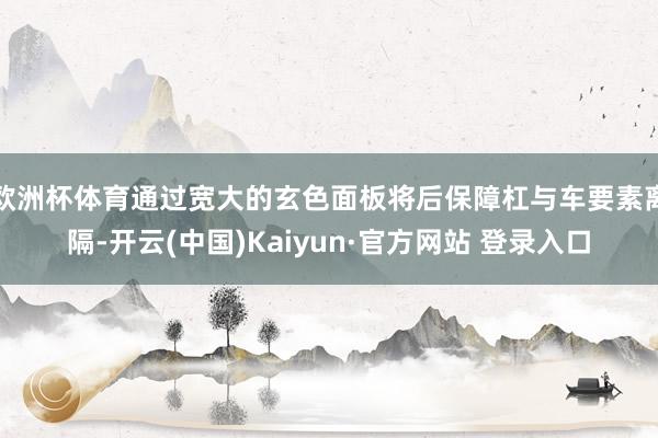 欧洲杯体育通过宽大的玄色面板将后保障杠与车要素离隔-开云(中国)Kaiyun·官方网站 登录入口