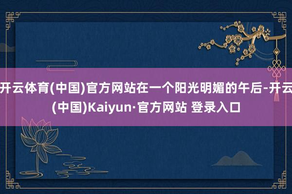 开云体育(中国)官方网站在一个阳光明媚的午后-开云(中国)Kaiyun·官方网站 登录入口