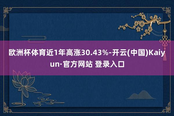 欧洲杯体育近1年高涨30.43%-开云(中国)Kaiyun·官方网站 登录入口
