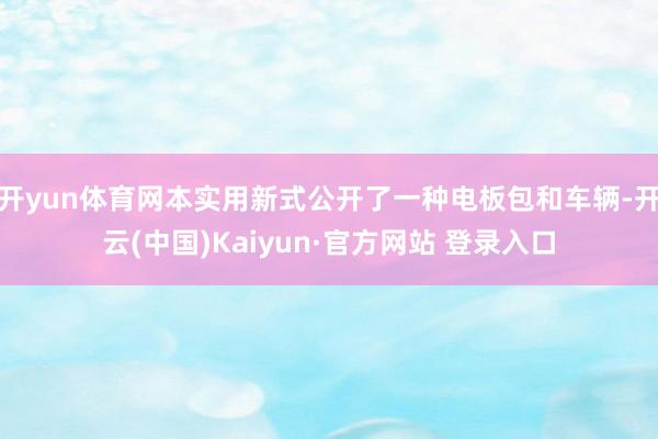 开yun体育网本实用新式公开了一种电板包和车辆-开云(中国)Kaiyun·官方网站 登录入口