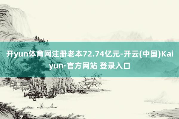 开yun体育网注册老本72.74亿元-开云(中国)Kaiyun·官方网站 登录入口
