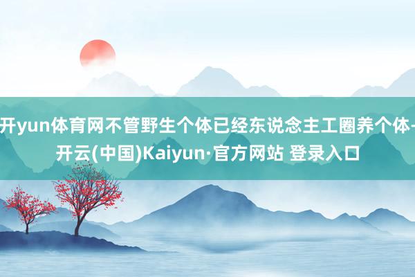 开yun体育网不管野生个体已经东说念主工圈养个体-开云(中国)Kaiyun·官方网站 登录入口