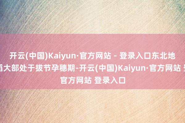开云(中国)Kaiyun·官方网站 - 登录入口东北地区一季稻大部处于拔节孕穗期-开云(中国)Kaiyun·官方网站 登录入口