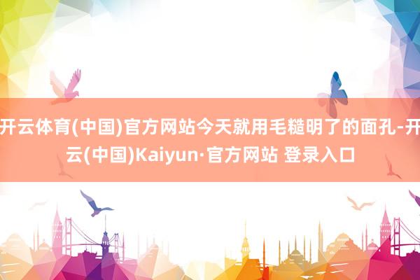 开云体育(中国)官方网站今天就用毛糙明了的面孔-开云(中国)Kaiyun·官方网站 登录入口