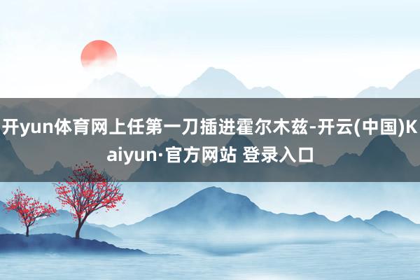 开yun体育网上任第一刀插进霍尔木兹-开云(中国)Kaiyun·官方网站 登录入口