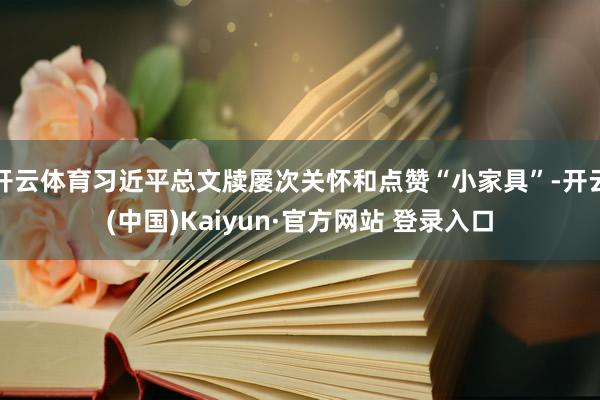 开云体育习近平总文牍屡次关怀和点赞“小家具”-开云(中国)Kaiyun·官方网站 登录入口