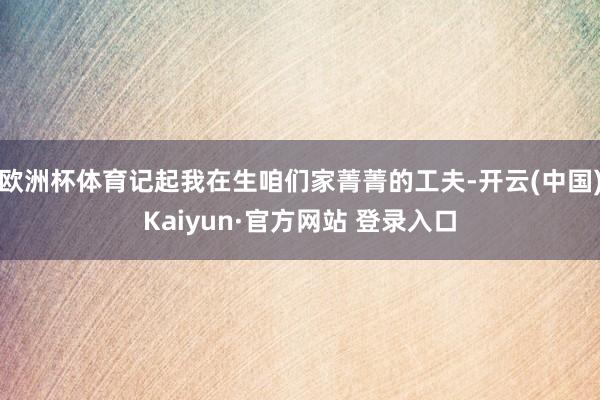 欧洲杯体育记起我在生咱们家菁菁的工夫-开云(中国)Kaiyun·官方网站 登录入口