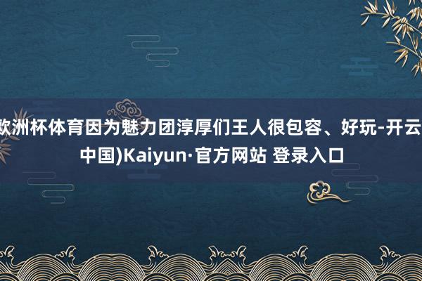 欧洲杯体育因为魅力团淳厚们王人很包容、好玩-开云(中国)Kaiyun·官方网站 登录入口
