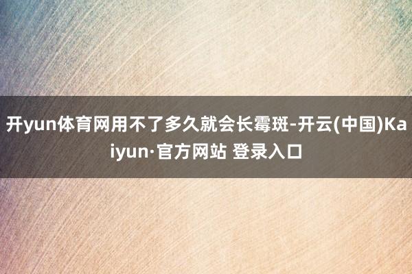 开yun体育网用不了多久就会长霉斑-开云(中国)Kaiyun·官方网站 登录入口
