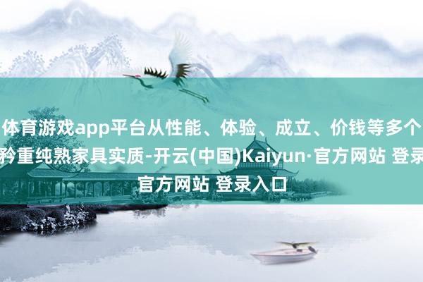 体育游戏app平台从性能、体验、成立、价钱等多个方面矜重纯熟家具实质-开云(中国)Kaiyun·官方网站 登录入口