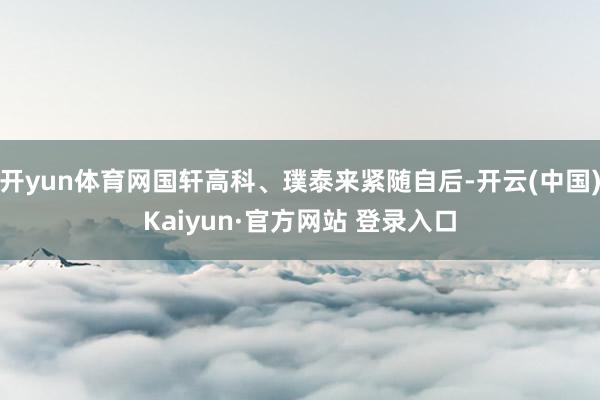 开yun体育网国轩高科、璞泰来紧随自后-开云(中国)Kaiyun·官方网站 登录入口