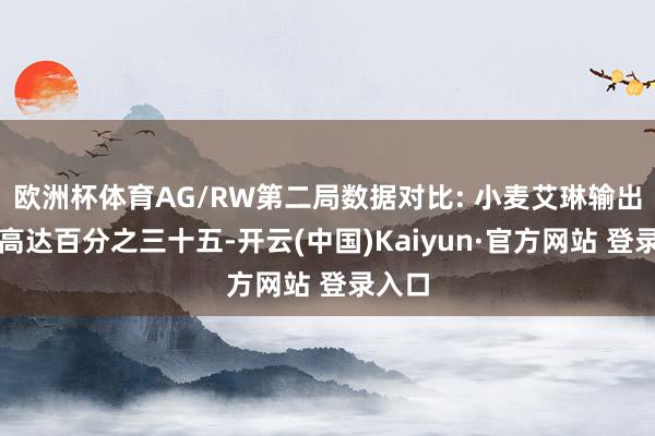 欧洲杯体育AG/RW第二局数据对比: 小麦艾琳输出占比高达百分之三十五-开云(中国)Kaiyun·官方网站 登录入口