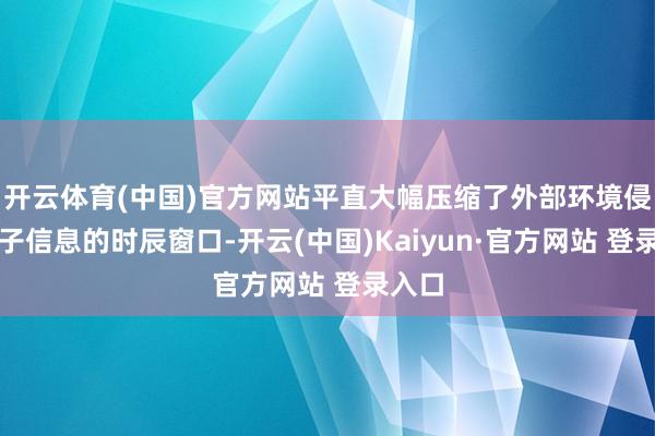 开云体育(中国)官方网站平直大幅压缩了外部环境侵蚀量子信息的时辰窗口-开云(中国)Kaiyun·官方网站 登录入口